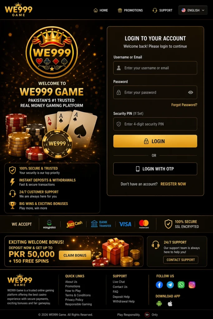 WE999 Login